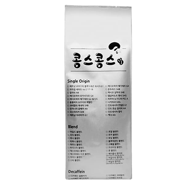 콩스콩스 원두커피 베트남 로부스타 블루드래곤 워시드G1 1kg 홀빈 원두콩