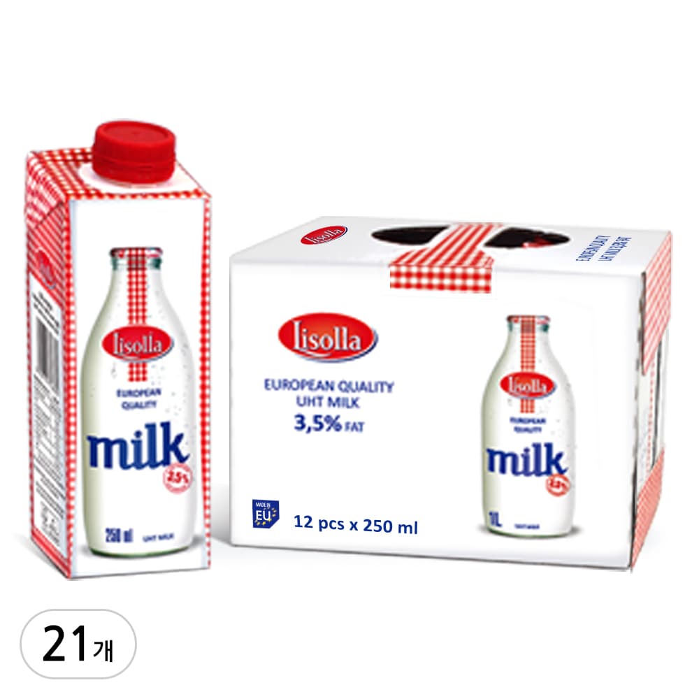 믈레코비타 리솔라 멸균우유 250ml, 21개