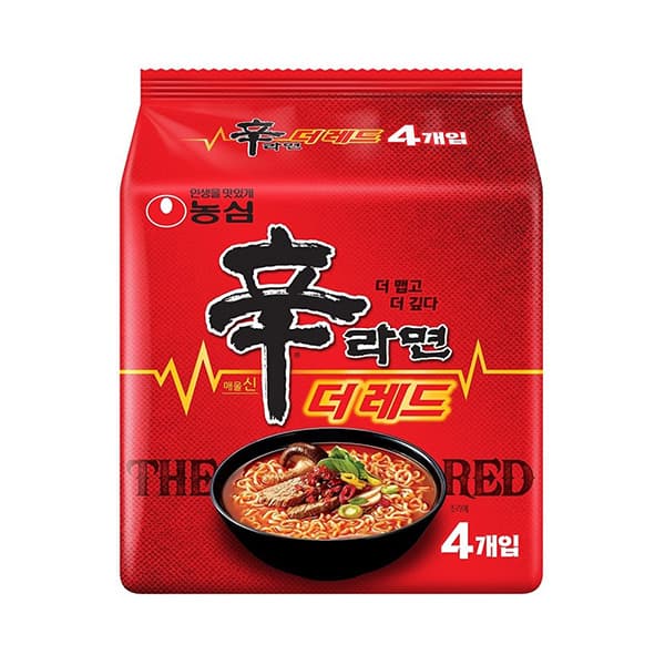봉지라면 농심 신라면 더레드, 125g, 8개